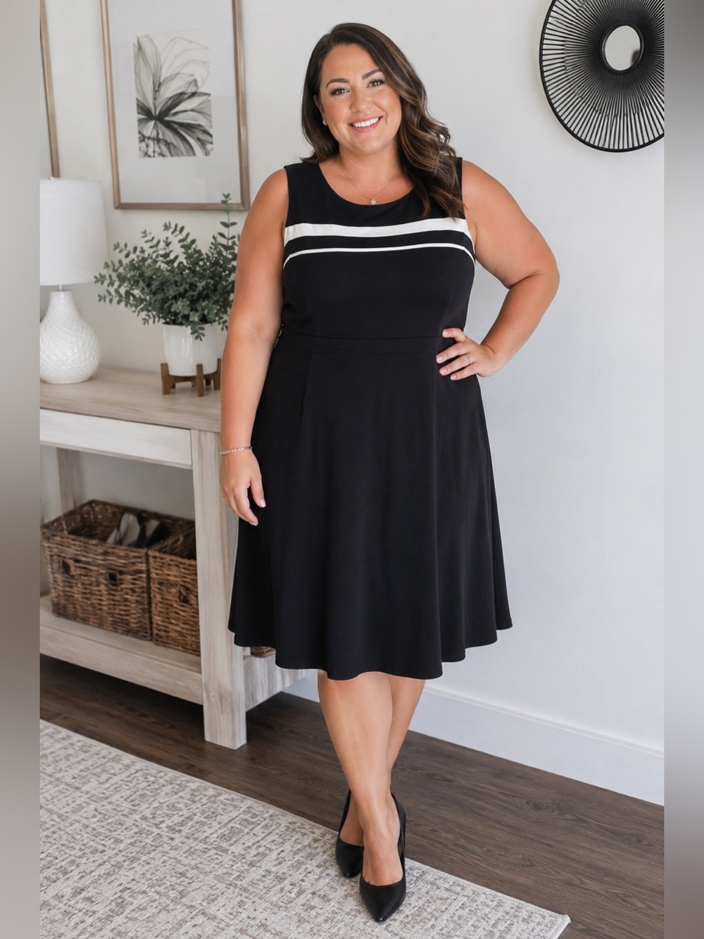 Jones New York Black Party Cocktail Dress 24W
